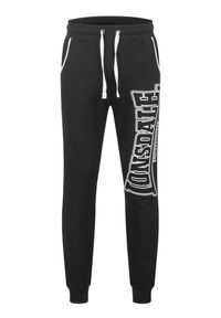 Spodnie do biegania Lonsdale Marldon. Okazja: na co dzień. Kolor: czarny. Materiał: dresówka. Styl: casual, sportowy