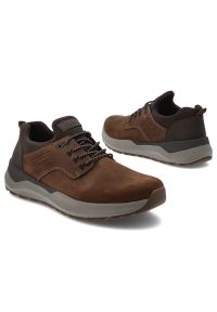 Brązowe Sneakersy Rieker Modne Obuwie Męskie. Okazja: na co dzień. Kolor: brązowy. Materiał: skóra #6