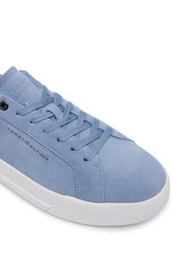 TOMMY HILFIGER - Tommy Hilfiger Sneakersy Th Court Premium Suede FM0FM05880 Niebieski. Kolor: niebieski. Materiał: skóra, zamsz #4