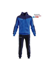 Givova Roma dres z kapturem polarfleece, rozmiar S. Kolor: niebieski. Materiał: dresówka. Sport: piłka nożna