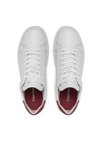 Calvin Klein Sneakersy Low Top Lace Up Lth HM0HM01016 Biały. Kolor: biały. Materiał: skóra #7