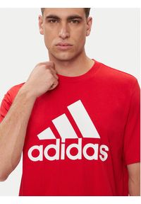 Adidas - adidas T-Shirt Essentials Single Jersey Big Logo T-Shirt IC9352 Czerwony Regular Fit. Kolor: czerwony. Materiał: bawełna