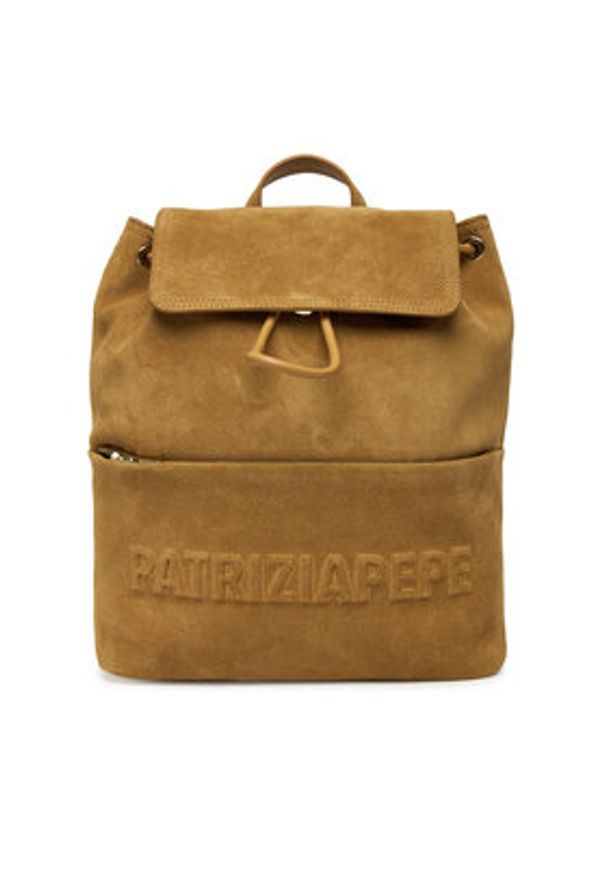 Patrizia Pepe Plecak 8B026/L152-B768 Beżowy. Kolor: beżowy. Materiał: zamsz, skóra