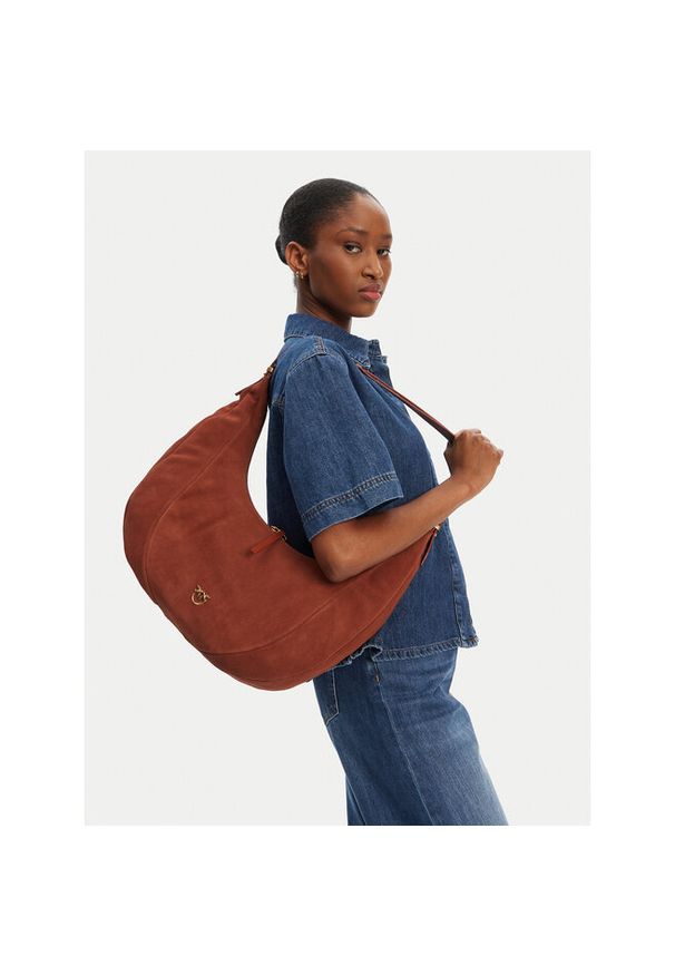 Pinko - Torebka PINKO. Kolor: brązowy