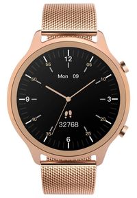 GARETT - Smartwatch Garett Veronica złoty stalowy. Rodzaj zegarka: smartwatch. Kolor: złoty, szary, wielokolorowy. Materiał: tworzywo sztuczne. Styl: sportowy, elegancki, wizytowy