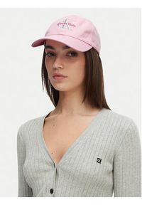 Calvin Klein Czapka z daszkiem Monologo Embroidery Baseball Hat LV04K5026G Różowy. Kolor: różowy. Materiał: bawełna #4