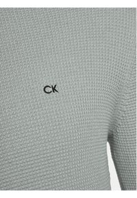 Calvin Klein Sweter K10K113031 Zielony Regular Fit. Kolor: zielony. Materiał: bawełna #3