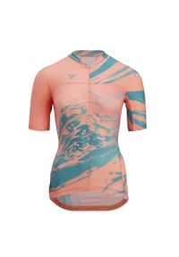 Silvini - Koszulka rowerowa damska SILVINI Catirina. Kolor: zielony, pomarańczowy, wielokolorowy. Materiał: jersey. Długość rękawa: krótki rękaw. Długość: krótkie