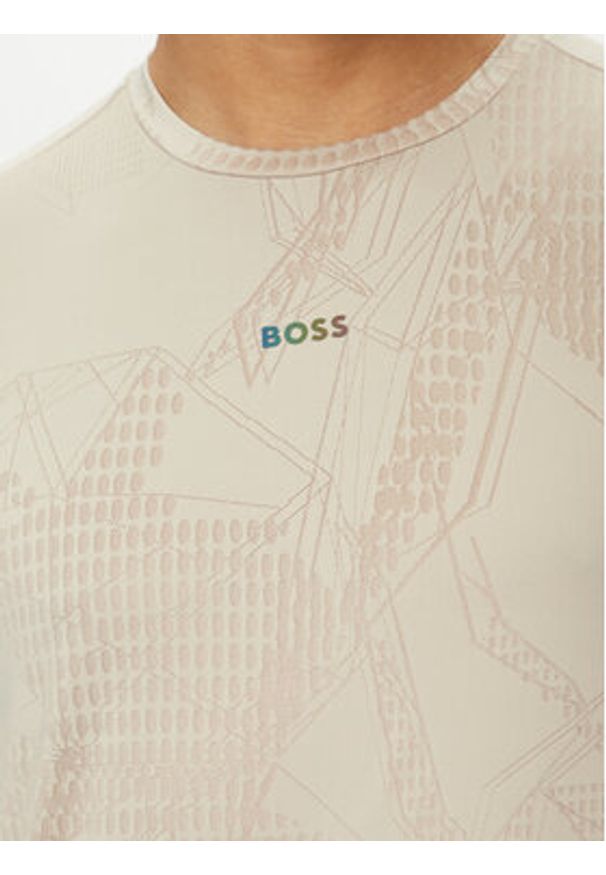 BOSS T-Shirt Desert Active 50537755 Beżowy Regular Fit. Kolor: beżowy. Materiał: syntetyk