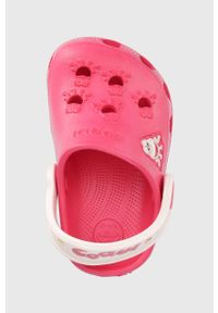 Coqui klapki dziecięce kolor różowy. Nosek buta: okrągły. Kolor: różowy. Materiał: materiał, guma. Wzór: gładki #3