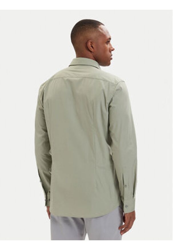 Hugo - HUGO Koszula Kenno 50289499 Zielony jasny Slim Fit. Kolor: zielony. Materiał: bawełna