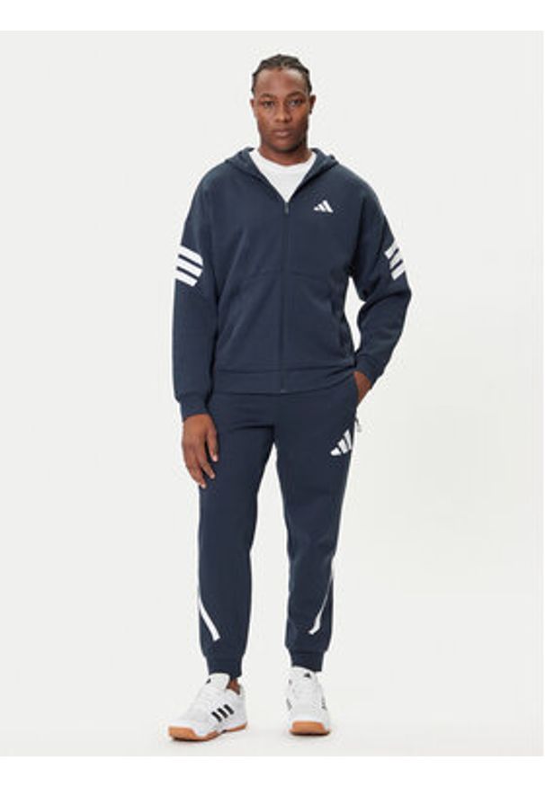 Adidas - adidas Spodnie dresowe Z.N.E. JW4723 Granatowy Loose Fit. Kolor: niebieski. Materiał: syntetyk, bawełna