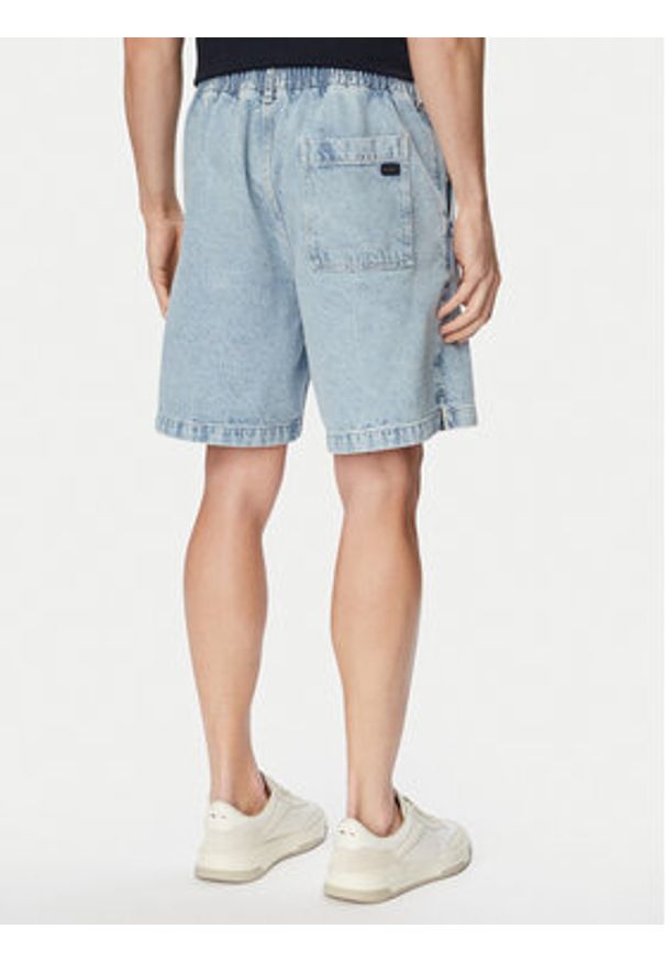 BOSS Szorty jeansowe Sandrew 50559031 Niebieski jasny Regular Fit. Kolor: niebieski. Materiał: bawełna