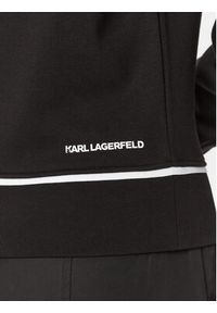 Karl Lagerfeld - KARL LAGERFELD Bluza Ikonik 2.0 235W1816 Czarny Regular Fit. Typ kołnierza: dekolt w karo. Kolor: czarny. Materiał: bawełna #3