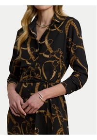 Lauren Ralph Lauren - LAUREN RALPH LAUREN Sukienka koszulowa 200978812001 Czarny Straight Fit. Kolor: czarny. Materiał: syntetyk. Typ sukienki: koszulowe #5