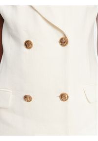 Elisabetta Franchi Sukienka koszulowa AB85352E2 360 Biały Regular Fit. Kolor: biały. Materiał: len. Typ sukienki: koszulowe #4
