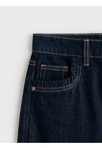 Reserved - Jeansy wide leg - granatowy. Kolor: niebieski #1