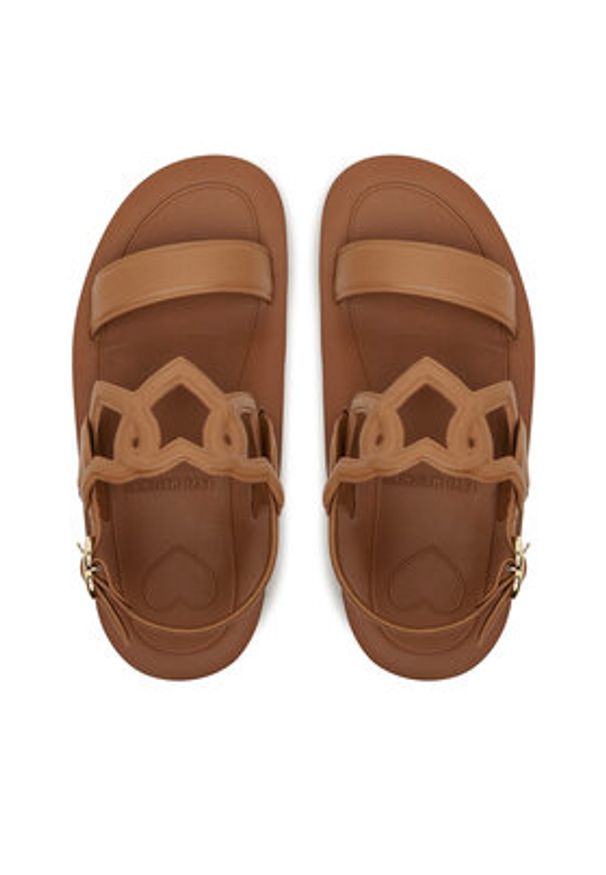 Love Moschino - LOVE MOSCHINO Sandały JA16054I1MIA0201 Brązowy. Kolor: brązowy. Materiał: skóra