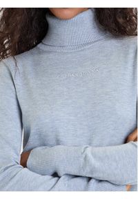 Guess Jeans Golf W4BR15 Z3HO2 Błękitny Regular Fit. Typ kołnierza: golf. Kolor: niebieski. Materiał: syntetyk #4