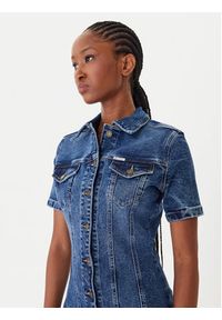 Guess Jeans Sukienka jeansowa W5YK55 D5R11 Niebieski Slim Fit. Kolor: niebieski. Materiał: bawełna #5