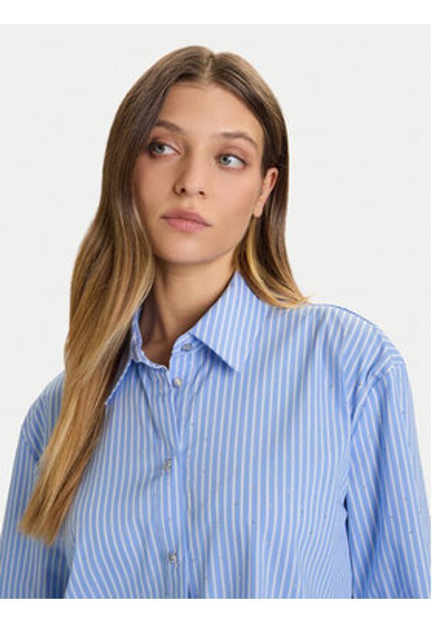 Morgan Koszula 252-CRAY Niebieski Loose Fit. Kolor: niebieski. Materiał: bawełna