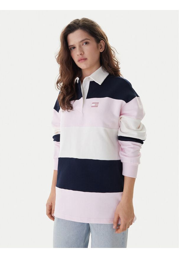 Tommy Jeans Bluza Badge DW0DW21927 Kolorowy Relaxed Fit. Materiał: bawełna. Wzór: kolorowy