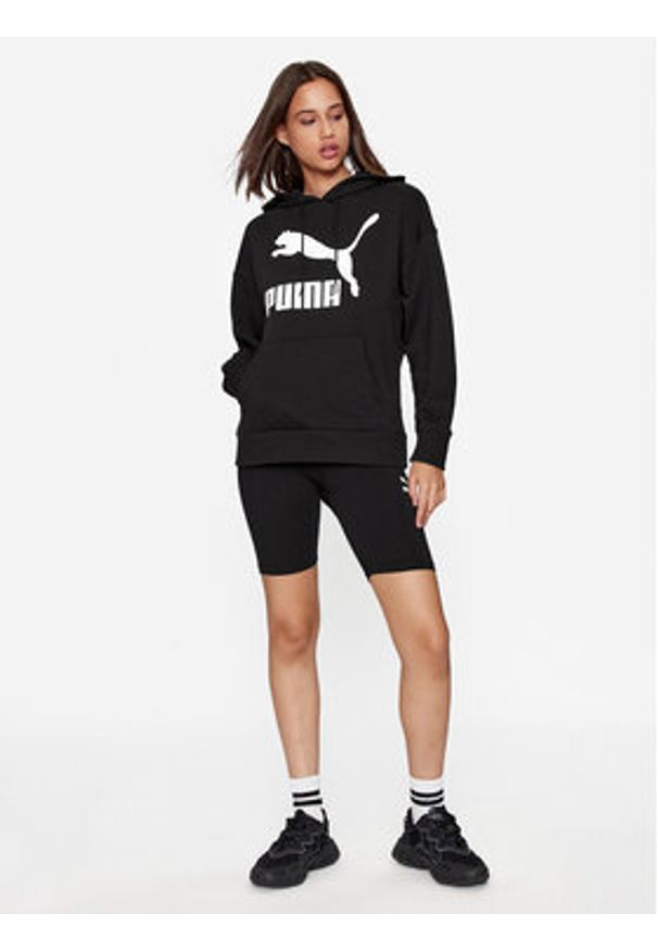 Puma Bluza Classics Logo 530074 Czarny Regular Fit. Kolor: czarny. Materiał: bawełna