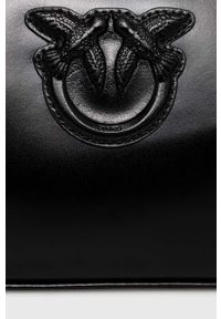 Pinko torebka skórzana kolor czarny. Kolor: czarny. Materiał: skórzane. Rodzaj torebki: na ramię #3