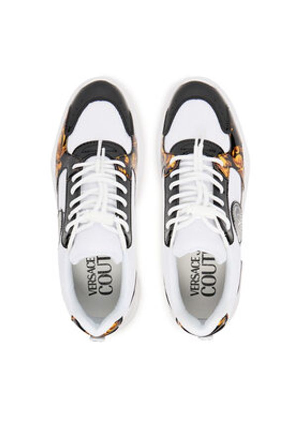 Versace Jeans Couture Sneakersy 79VA3SC7 ZSC80 MD7 Biały. Kolor: biały. Materiał: materiał