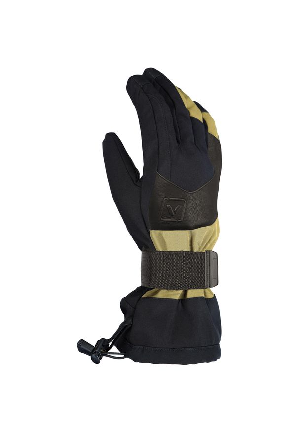 Rękawice snowboardowe unisex Viking Encore z ochraniaczem. Kolor: wielokolorowy, czarny, zielony. Sezon: zima. Sport: snowboard