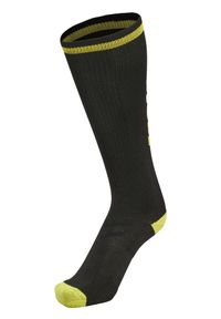 Skarpety sportowe dla dorosłych Hummel Elite Indoor Sock High. Kolor: żółty, wielokolorowy, czarny