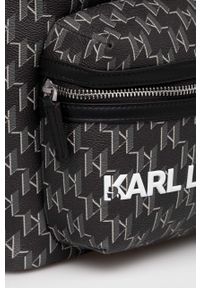 Karl Lagerfeld plecak kolor czarny duży wzorzysty. Kolor: czarny. Materiał: materiał #3