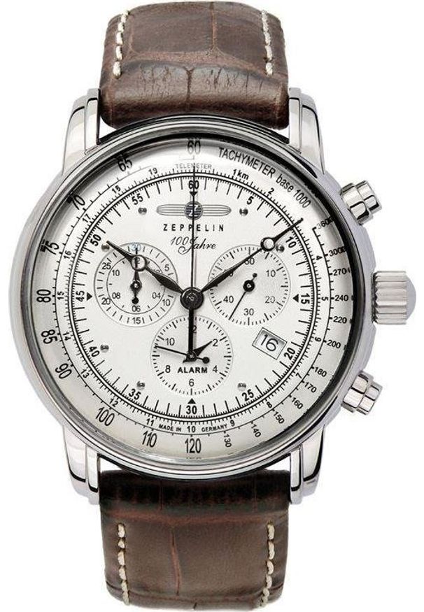 Zegarek Zeppelin męski 100 Jahre 7680-1 Quarz srebrny. Kolor: srebrny