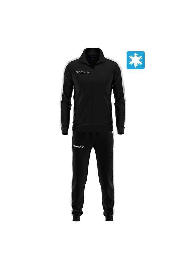 Givova Tuta Revolution Felpa 3XS. Okazja: na uczelnię. Kolor: niebieski, czarny, szary, wielokolorowy. Materiał: dresówka. Sezon: zima. Styl: sportowy