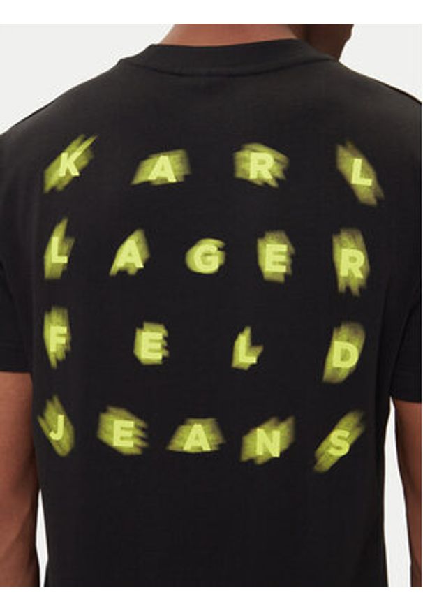 Karl Lagerfeld Jeans T-Shirt A3M17027 Czarny Relaxed Fit. Kolor: czarny. Materiał: bawełna