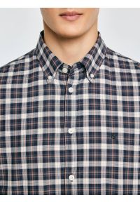 Big-Star - Koszula męska bawełniana w kratę czarna Gibbineros 906. Okazja: na co dzień. Kolor: czarny. Materiał: bawełna. Wzór: haft, kratka, gładki. Styl: klasyczny, casual #6