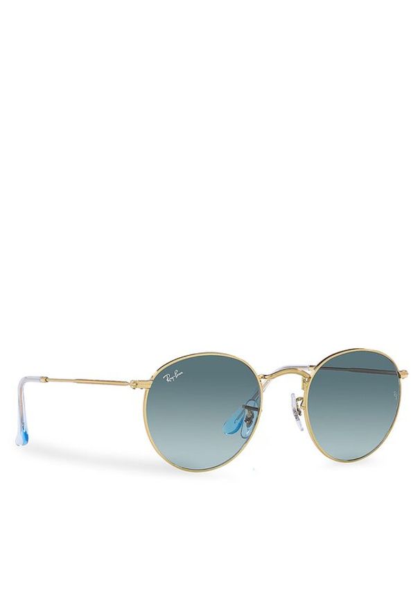 Ray-Ban Okulary przeciwsłoneczne Round Metal 0RB3447 001/3M Złoty. Kolor: złoty