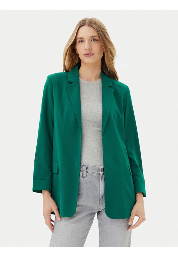 only - ONLY Marynarka Leila 15310948 Zielony Loose Fit. Kolor: zielony. Materiał: syntetyk