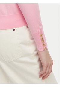 TOMMY HILFIGER - Tommy Hilfiger Sweter WW0WW40099 Różowy jasny Regular Fit. Kolor: różowy. Materiał: syntetyk #2
