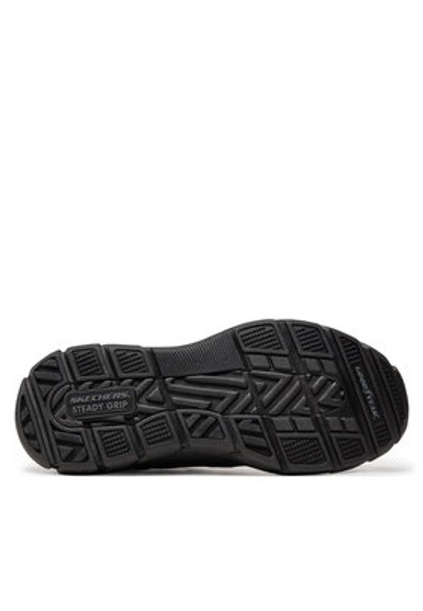 skechers - Skechers Sneakersy 204810 BBK Czarny. Kolor: czarny. Materiał: skóra