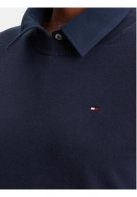 TOMMY HILFIGER - Tommy Hilfiger Sweter WW0WW44984 Granatowy Regular Fit. Kolor: niebieski. Materiał: bawełna #4