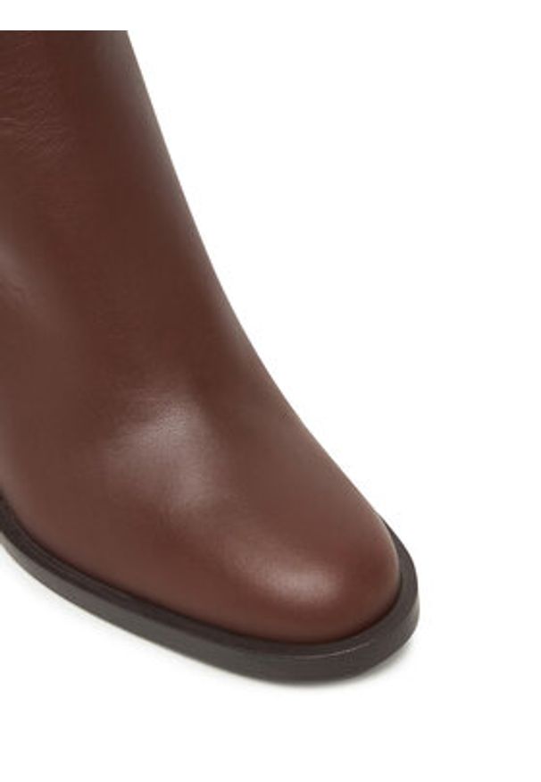 Max Mara Botki Midiboot80 25247960726 Brązowy. Kolor: brązowy. Materiał: skóra