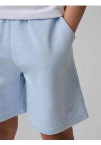 4f - 4F Spodenki dresowe dziewczęce - niebieskie 158 (12-13 lat). Kolor: niebieski. Materiał: dresówka. Długość: krótkie. Sezon: lato #2