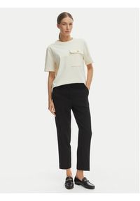 TOMMY HILFIGER - Tommy Hilfiger T-Shirt WW0WW49249 Beżowy Relaxed Fit. Kolor: beżowy. Materiał: bawełna #3