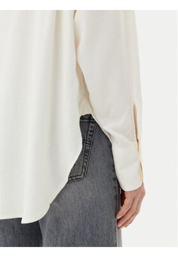 JJXX Koszula Jamie 12269668 Biały Oversize. Kolor: biały. Materiał: len, wiskoza