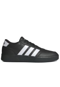 Adidas - Buty męskie adidas Breaknet 3.0 JQ5482 - czarne. Zapięcie: pasek. Kolor: czarny. Materiał: guma, skóra, syntetyk. Szerokość cholewki: normalna. Wzór: aplikacja