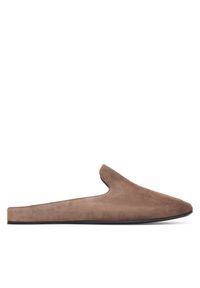 Max Mara Klapki Tessile 2624526051 Brązowy. Kolor: brązowy. Materiał: skóra, zamsz #1