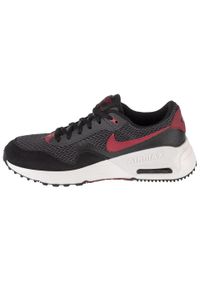 Buty sportowe Sneakersy unisex, Nike Air Max System GS. Kolor: czarny. Materiał: guma, tkanina, skóra, materiał, syntetyk. Model: Nike Air Max. Sport: turystyka piesza