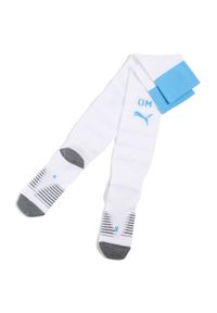 Puma - Męskie skarpety Olympique Marsylia 25/26 PUMA White Bleu Azur Blue. Kolor: biały, wielokolorowy, niebieski. Sport: piłka nożna