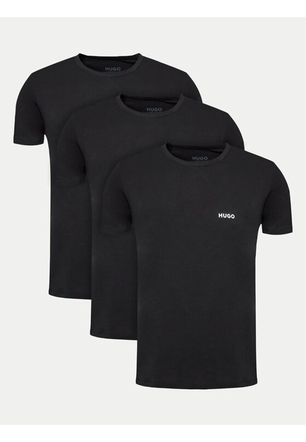 Hugo Komplet 3 t-shirtów 50480088 Czarny Regular Fit. Kolor: czarny. Materiał: bawełna